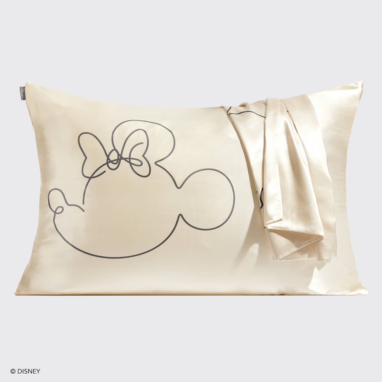 Kitsch & Mickey and Minnie Satin Pillowcase Mrs.Mouse - Cream - The Bronze Butterfly