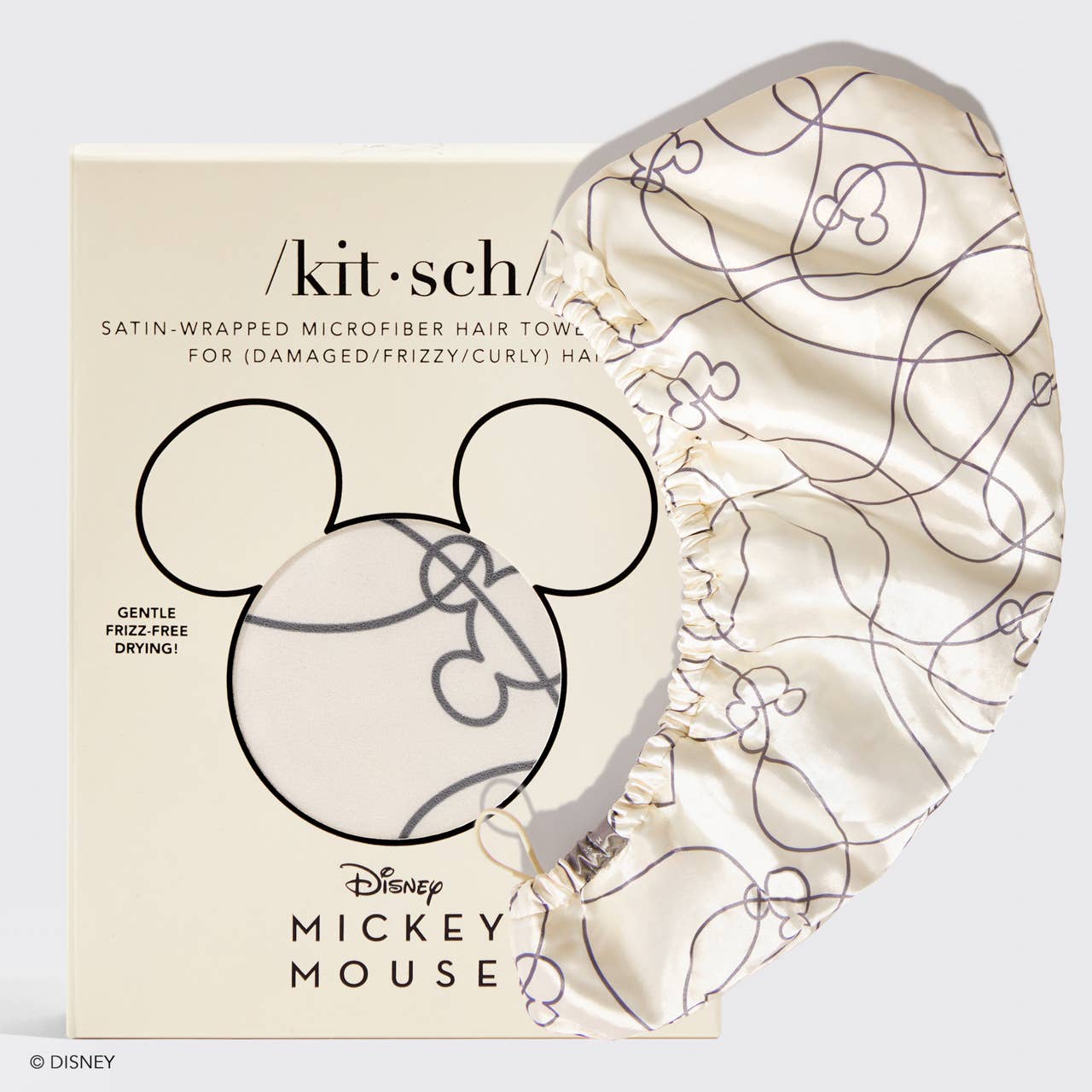 Kitsch & Mickey and Minnie Satin - Wrapped Hair Towel - The Bronze Butterfly