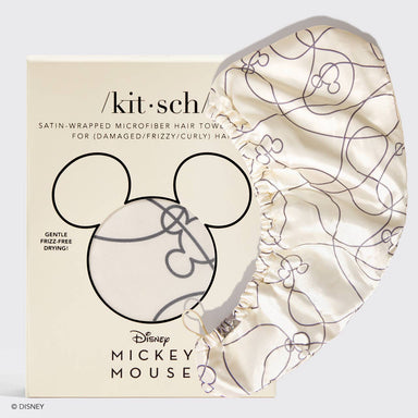 Kitsch & Mickey and Minnie Satin - Wrapped Hair Towel - The Bronze Butterfly