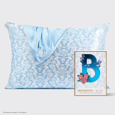 Kitsch x Bridgerton Satin Pillowcase / Toile De Blue - The Bronze Butterfly