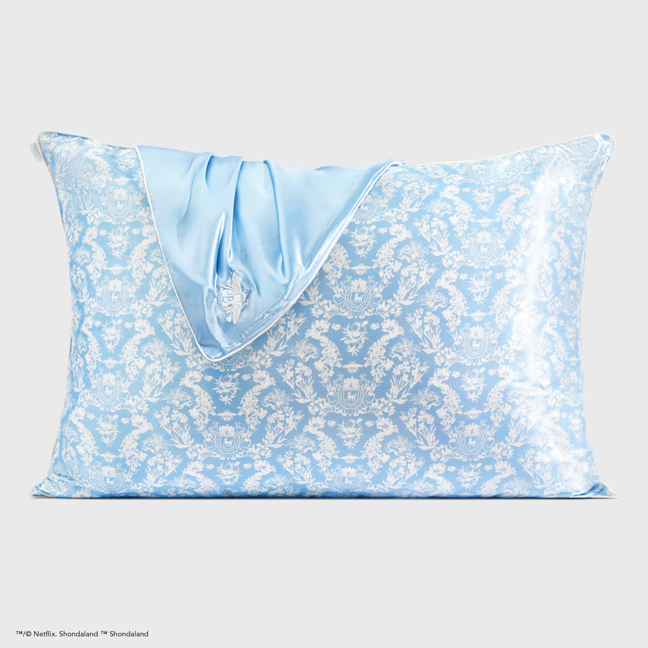 Kitsch x Bridgerton Satin Pillowcase / Toile De Blue - The Bronze Butterfly