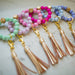 Lanyard Lovebirds O Wristband Keychain Gold Tassel - The Bronze Butterfly
