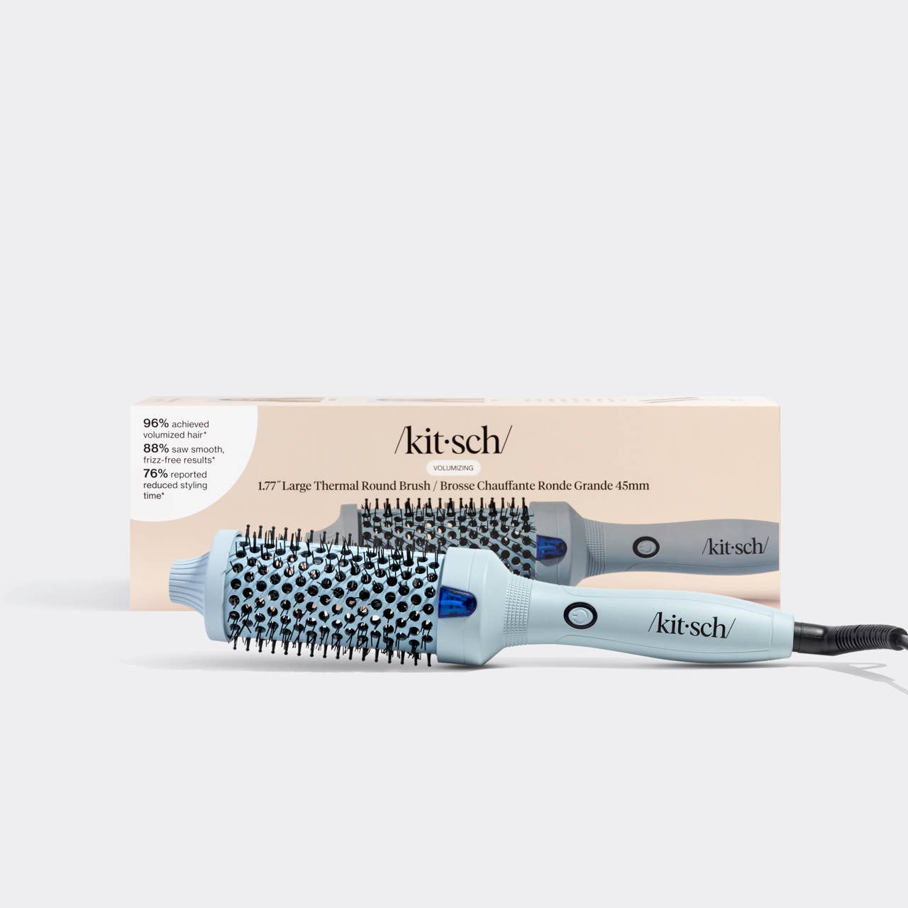 Large Thermal Round Brush - Haze Blue - The Bronze Butterfly