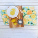 LEMON SLICES blu Kitchen Tea Towel - The Bronze Butterfly