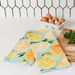 LEMON SLICES blu Kitchen Tea Towel - The Bronze Butterfly
