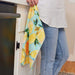 LEMON SLICES blu Kitchen Tea Towel - The Bronze Butterfly