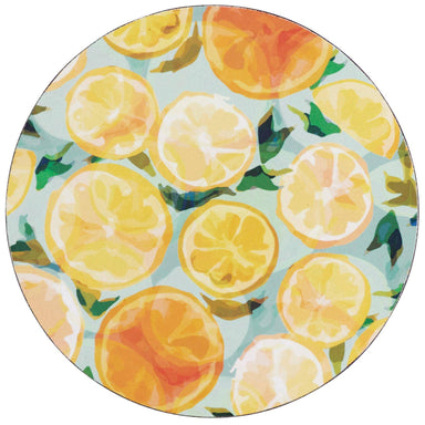 LEMON SLICES Round Coasters, Set of 4 - The Bronze Butterfly