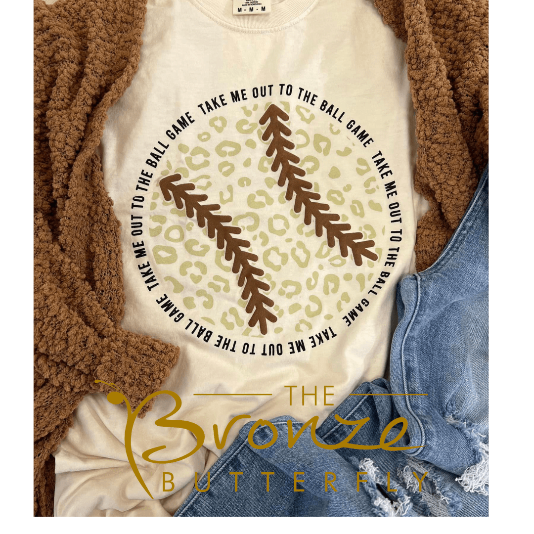 Leopard Baseball Print Tee - The Bronze Butterfly