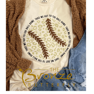 Leopard Baseball Print Tee - The Bronze Butterfly