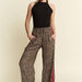 LEOPARD CONTRAST TROUSER RED PANEL - The Bronze Butterfly