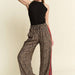 LEOPARD CONTRAST TROUSER RED PANEL - The Bronze Butterfly