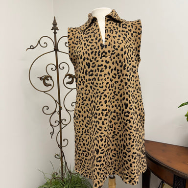Leopard Print Sleeveless Mini Dress - The Bronze Butterfly