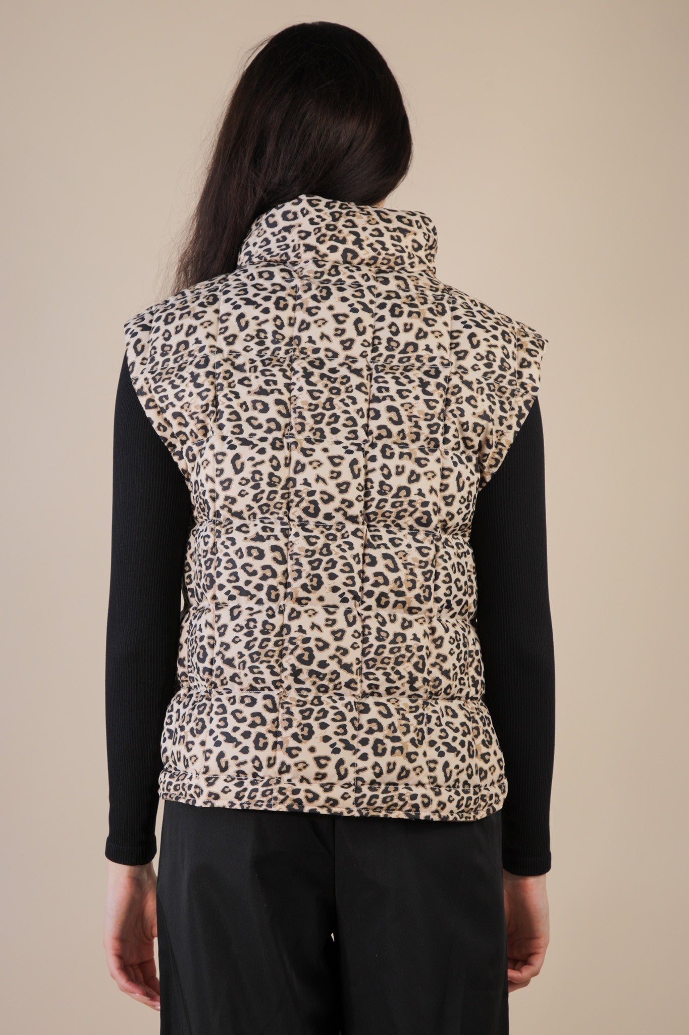 Leopard Puffer Vest - The Bronze Butterfly