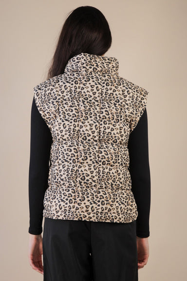Leopard Puffer Vest - The Bronze Butterfly