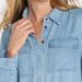 Liverpool Button Down Shirt With Pockets - The Bronze Butterfly