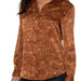 Liverpool Flap pocket button front woven blouse - Autumn Safari - The Bronze Butterfly