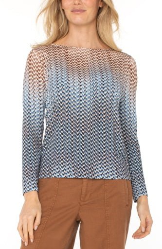 Liverpool Long Sleeve Boat Knit Top - The Bronze Butterfly