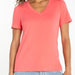 Liverpool Short Sleeve V - neck Knit Tee - The Bronze Butterfly