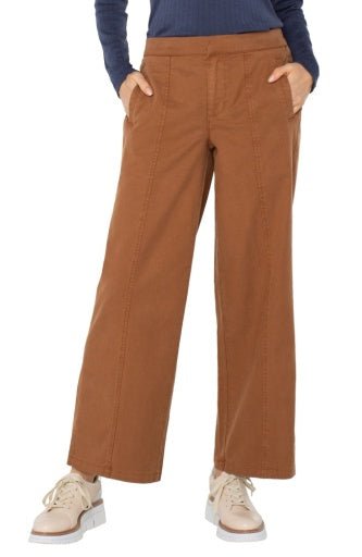 Liverpool Wide Leg Trouser With Elastic Back Waistband - The Bronze Butterfly