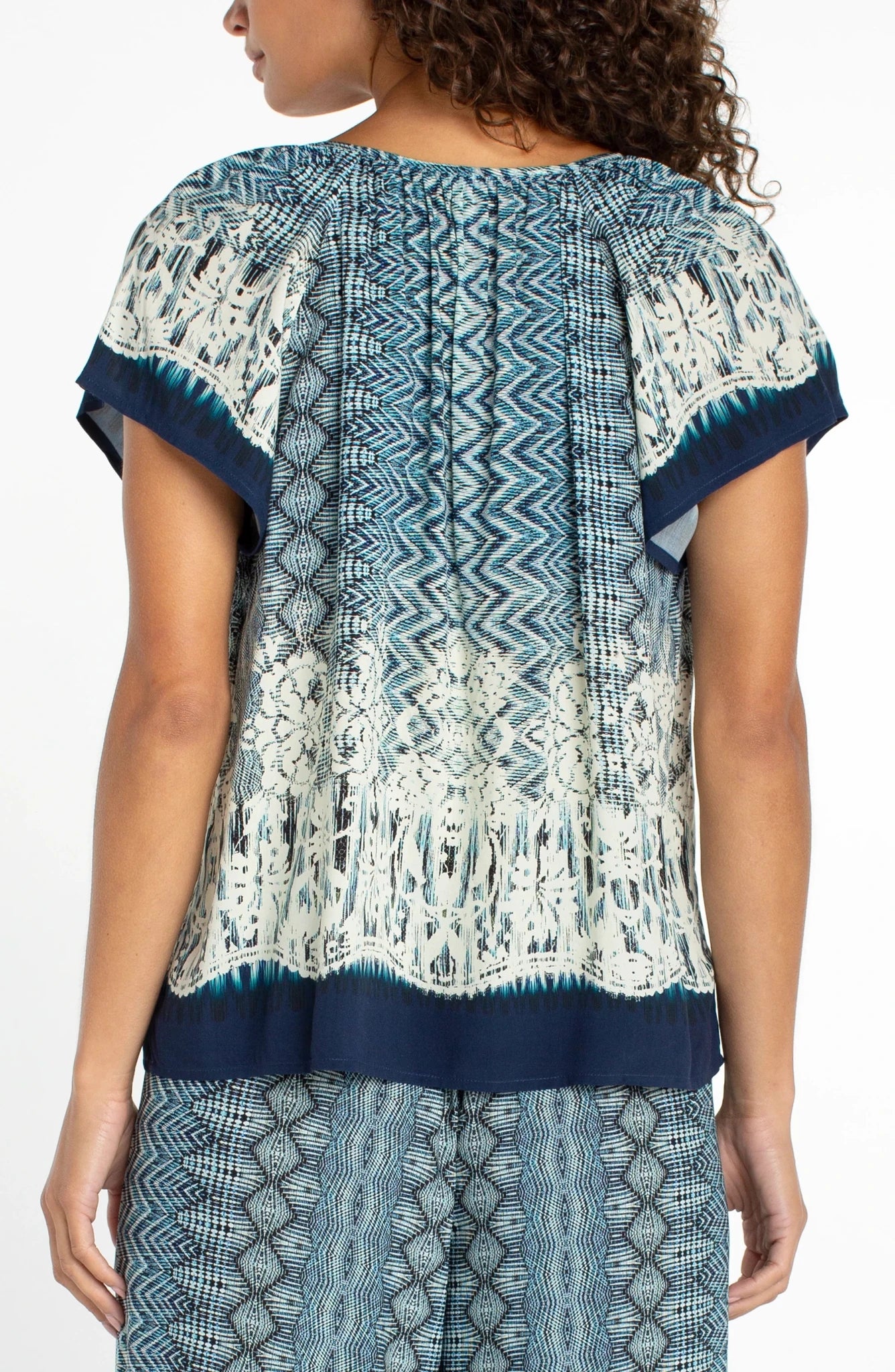 Liverpool Woven Top With Front Tie - The Bronze Butterfly