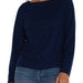 Long Sleeve Miter Knit Top Dark Navy Stripe - The Bronze Butterfly
