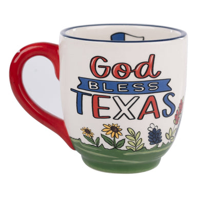 Longhorn God Bless Texas Mug - The Bronze Butterfly
