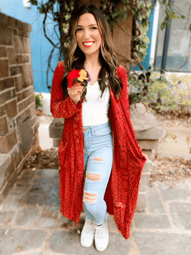 Mabel Mesh & Velvet Duster Cardigan - The Bronze Butterfly