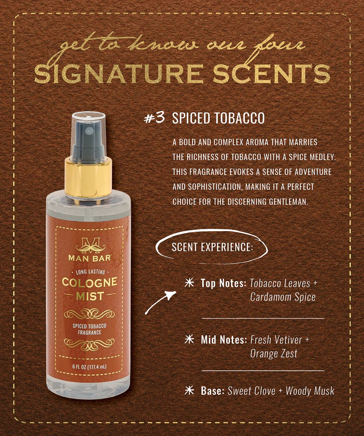 MAN BAR® Cologne Mist - The Bronze Butterfly