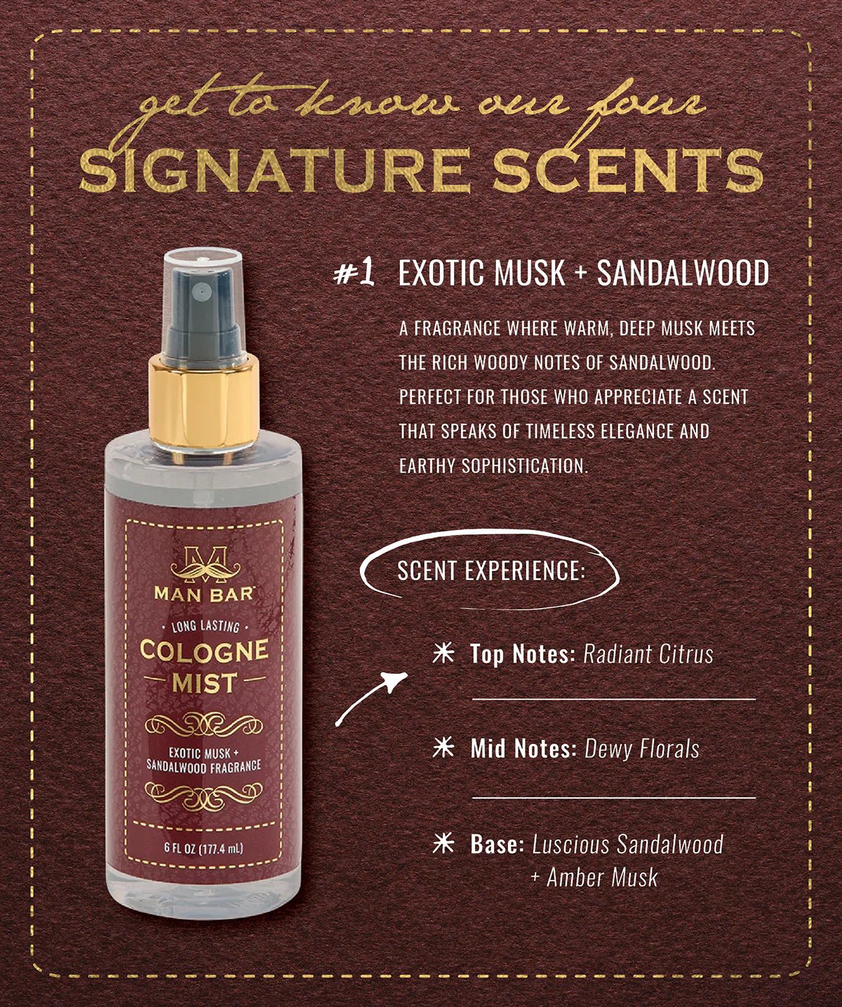 MAN BAR® Cologne Mist - The Bronze Butterfly