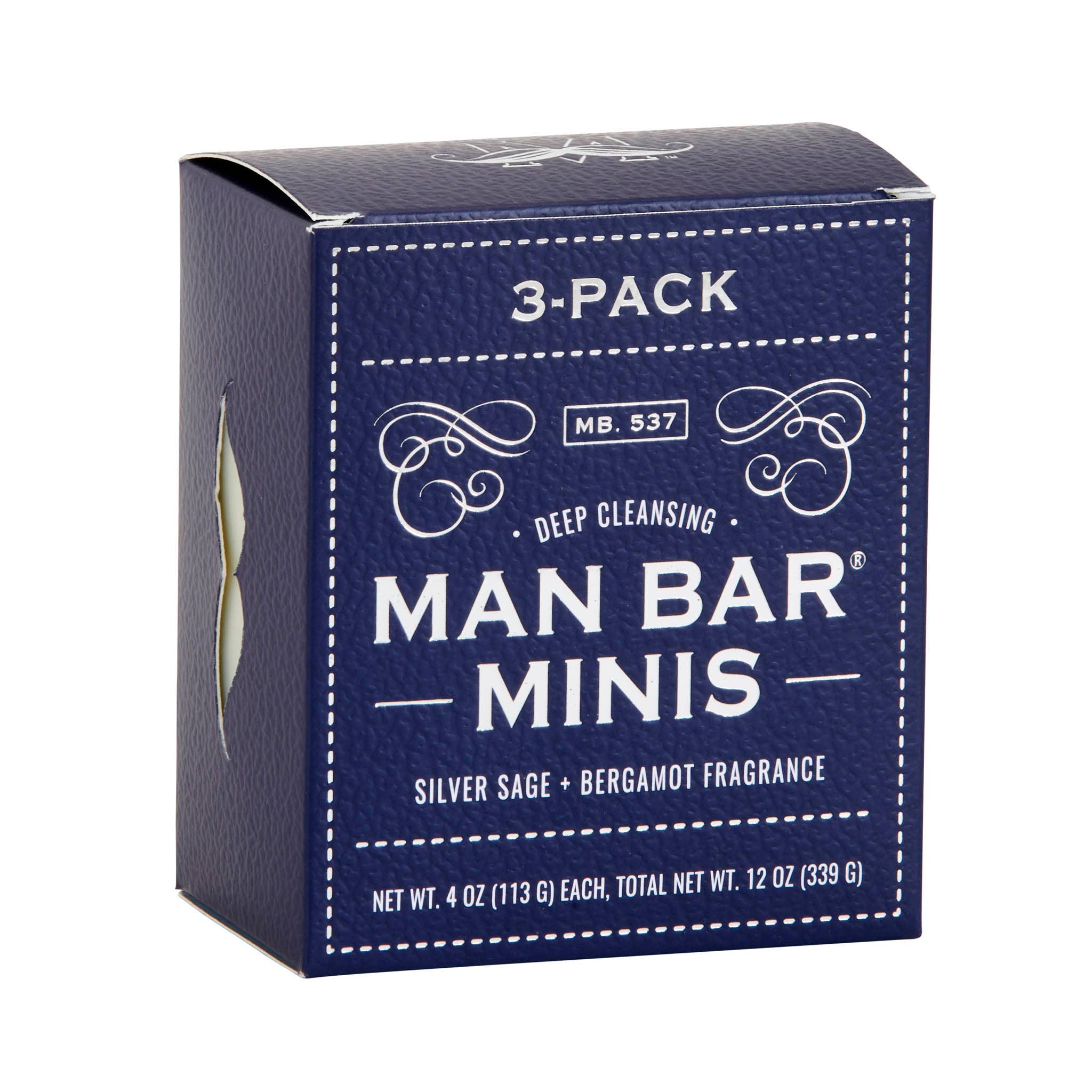 Man Bar Miniature Silver Sage & Bergamot - The Bronze Butterfly