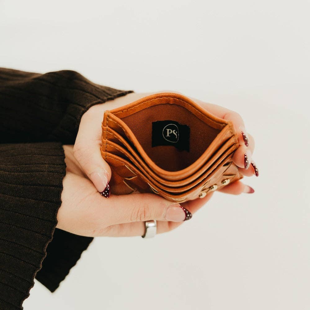 Mariah Woven Small Card Holder Wallet - The Bronze Butterfly