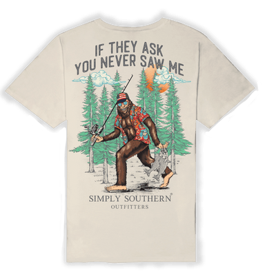 Men's Bigfoot Wisp Tan Short Sleeve tee - The Bronze Butterfly