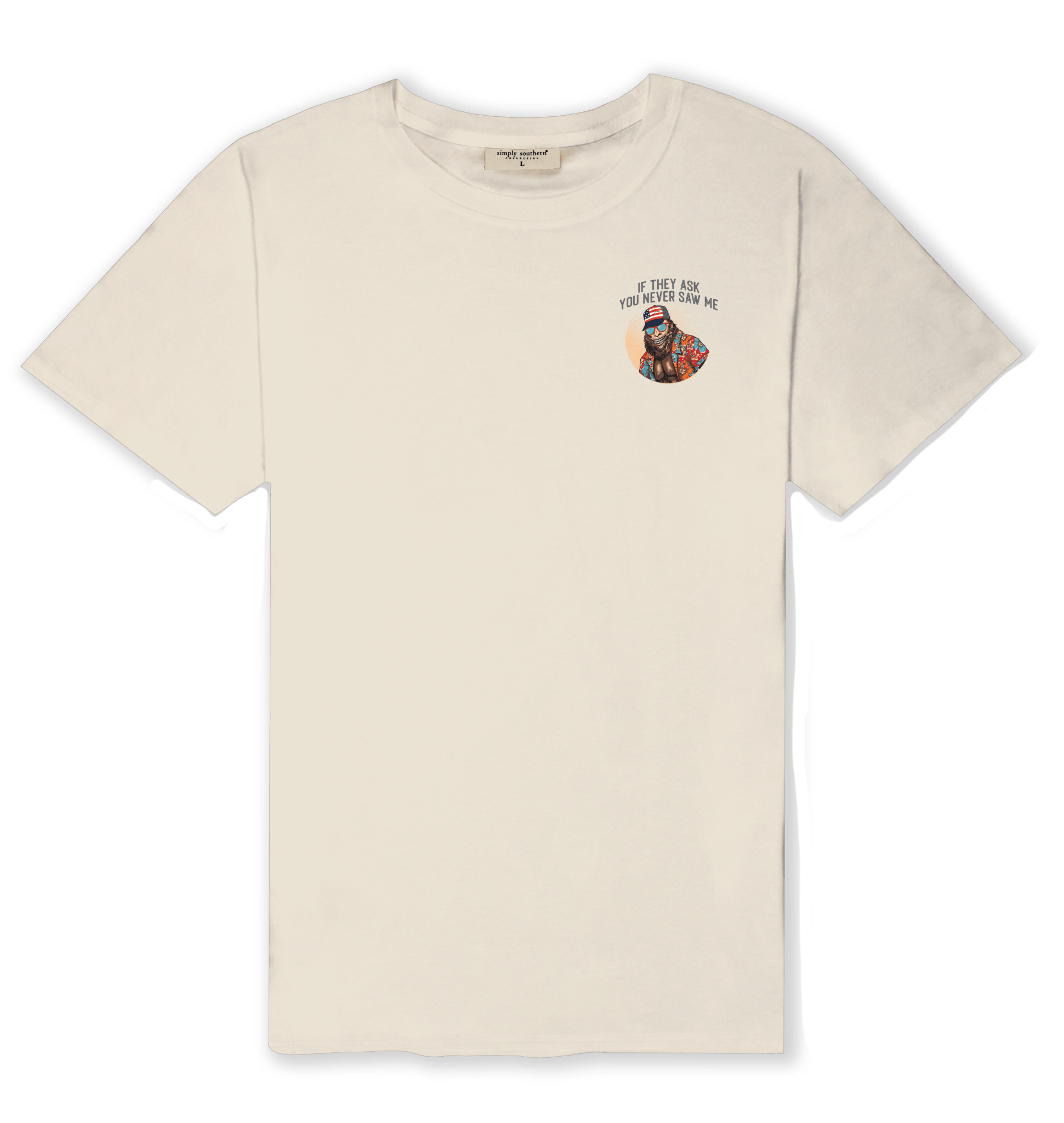 Men's Bigfoot Wisp Tan Short Sleeve tee - The Bronze Butterfly