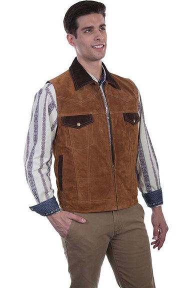 Men's Scully Leather Vest - The Bronze Butterfly