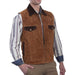 Men's Scully Leather Vest - The Bronze Butterfly