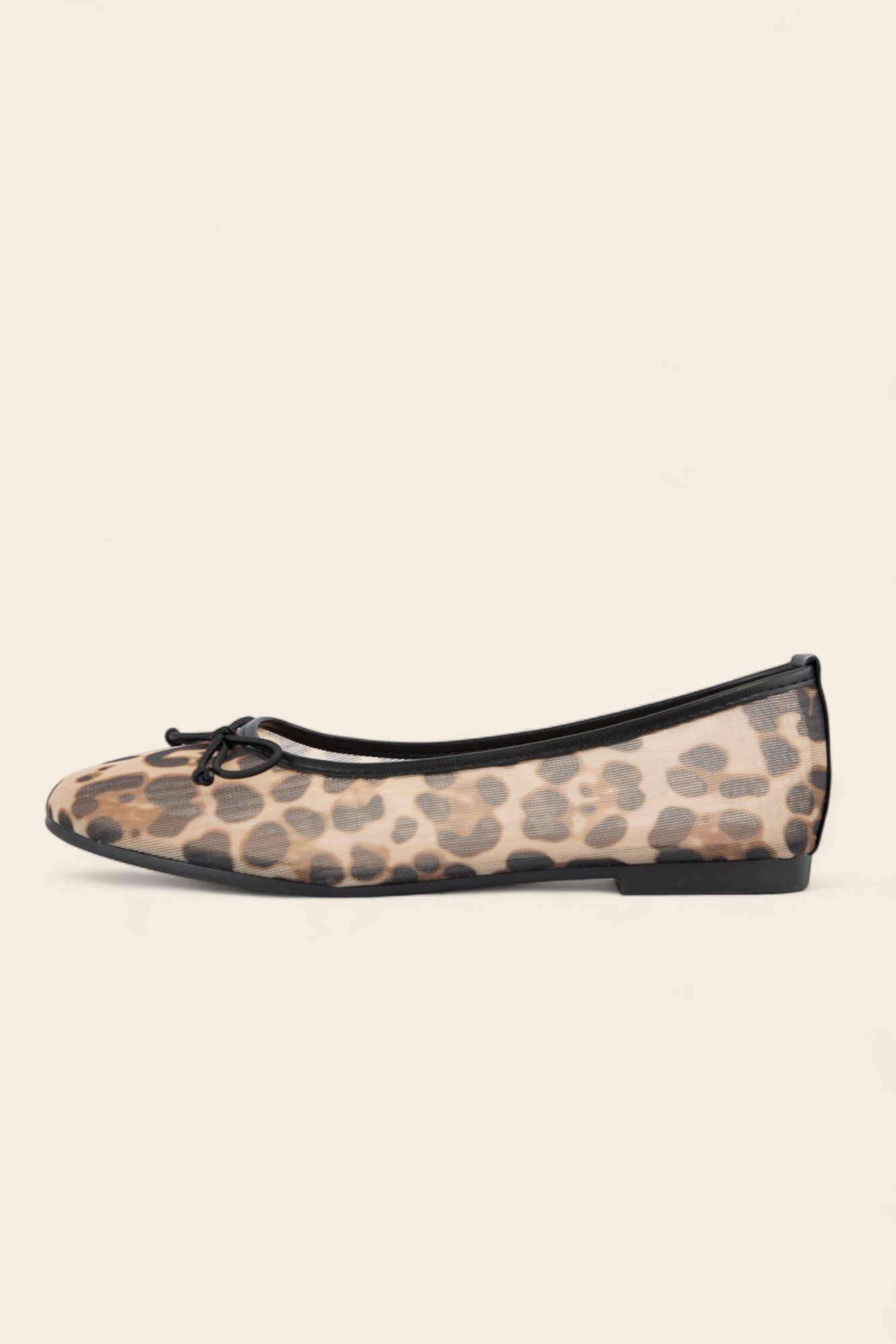 MESH LEOPARD PRINTED FLAT SHOES - The Bronze Butterfly