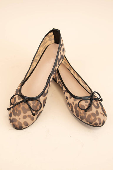 MESH LEOPARD PRINTED FLAT SHOES - The Bronze Butterfly