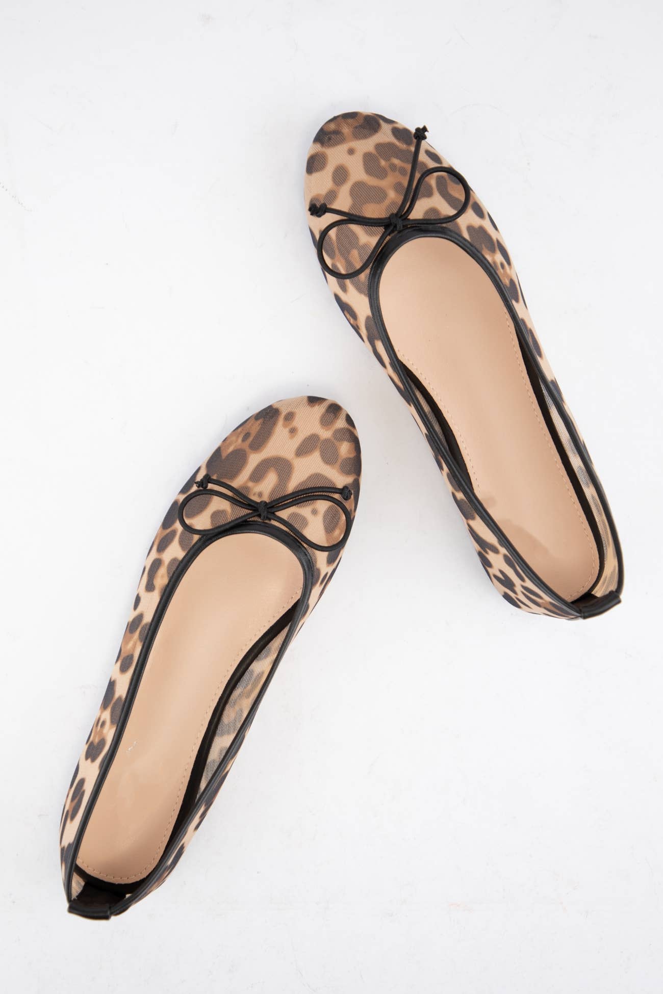 MESH LEOPARD PRINTED FLAT SHOES - The Bronze Butterfly