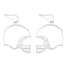 Metal Football Helmet Outline Drop Earrings - The Bronze Butterfly