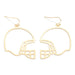 Metal Football Helmet Outline Drop Earrings - The Bronze Butterfly
