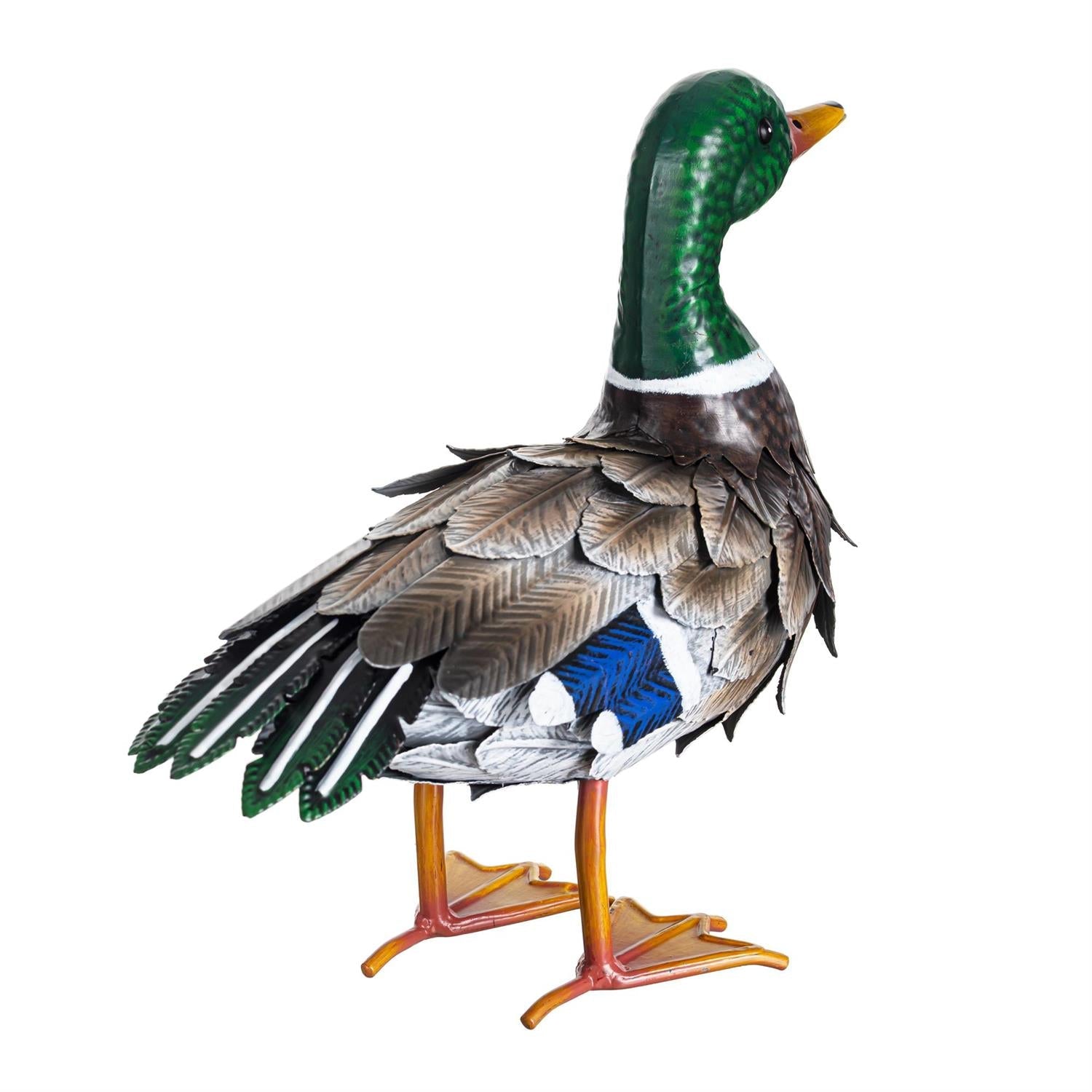 Metal Mallard Duck Garden Statue - The Bronze Butterfly