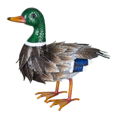 Metal Mallard Duck Garden Statue - The Bronze Butterfly
