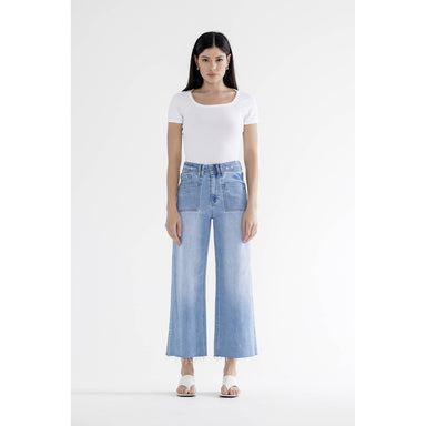 Mica High Rise Wide Leg Cropped Jean - The Bronze Butterfly