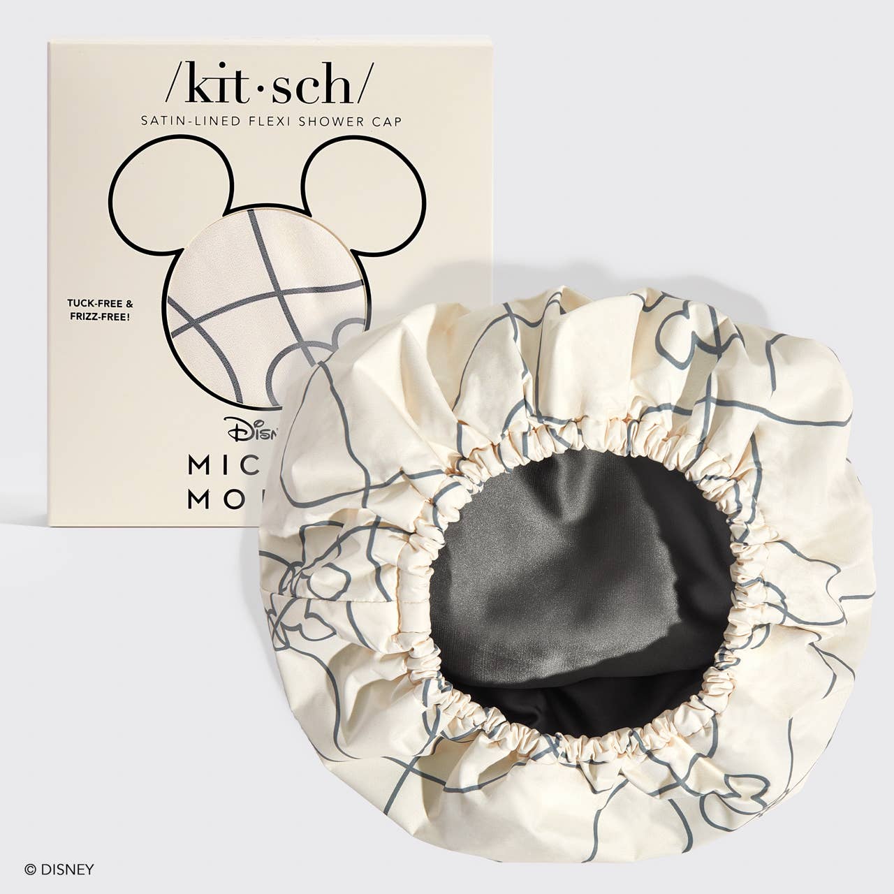 Mickey & Minnie x Kitsch Satin Lined Flexi Shower Cap - The Bronze Butterfly