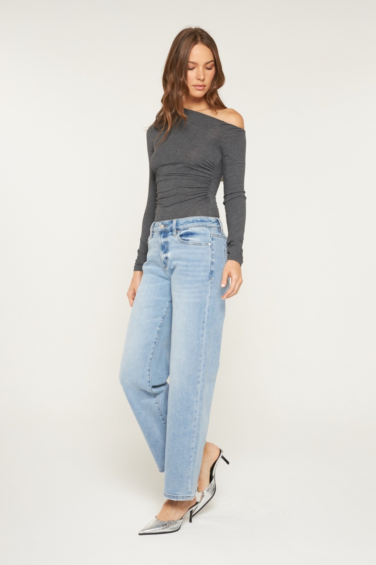 Mid Rise Loose Fit Straight Jeans | Mica Denim - The Bronze Butterfly