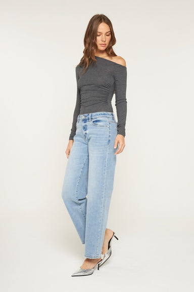 Mid Rise Loose Fit Straight Jeans | Mica Denim - The Bronze Butterfly