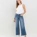MID RISE RAW HEM WIDE LEG JEANS - The Bronze Butterfly