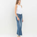 MID RISE RAW HEM WIDE LEG JEANS - The Bronze Butterfly