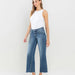 MID RISE RAW HEM WIDE LEG JEANS - The Bronze Butterfly