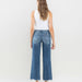 MID RISE RAW HEM WIDE LEG JEANS - The Bronze Butterfly